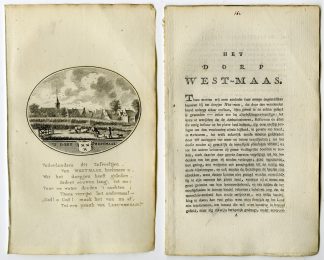 Antique Print-WESTMAAS-PANORAMIC VIEW-TEXT-Brouwer-Ollefen & Bakker-1793