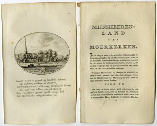 Antique Print-MIJNSHEERENLAND-PANORAMIC VIEW-TEXT-Brouwer-Ollefen & Bakker-1793