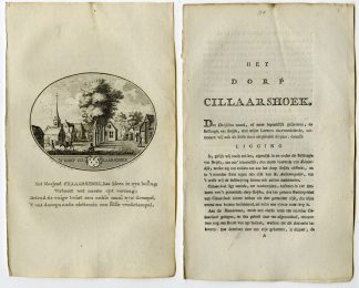 Antique Print-CILLAARSHOEK-PANORAMIC VIEW-TEXT-Brouwer-Ollefen & Bakker-1793