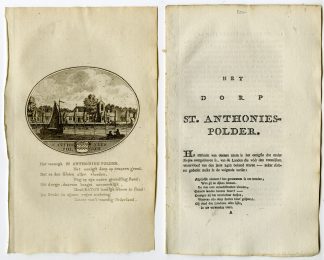 Antique Print-SINT ANTHONIEPOLDER-PANORAMIC VIEW-TEXT-Brouwer-Ollefen & Bakker-1793