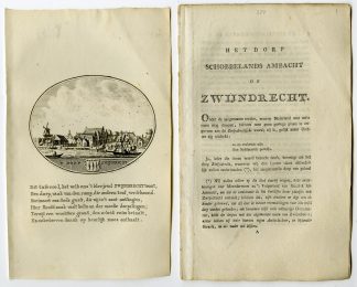 Antique Print-ZWIJNDRECHT-PANORAMIC VIEW-TEXT-Brouwer-Ollefen & Bakker-1793