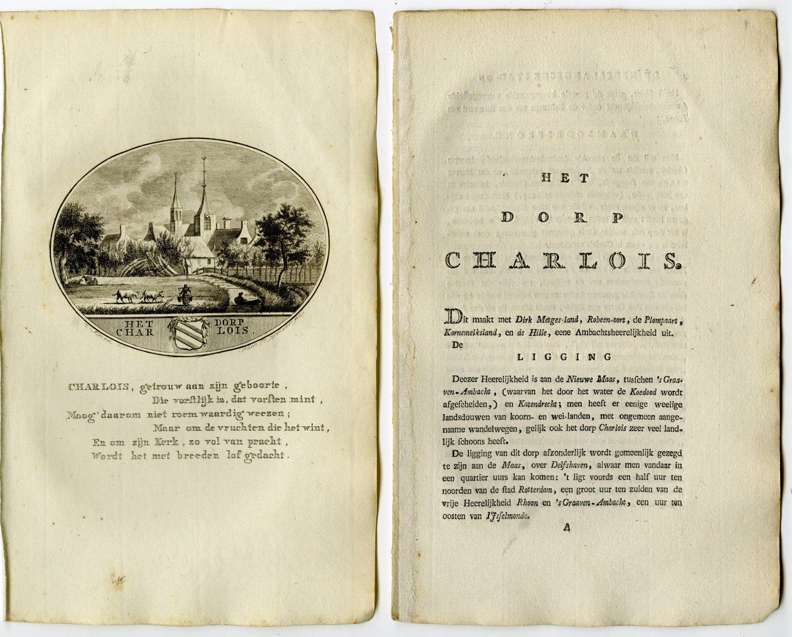 , Antique Print-CHARLOIS-ROTTERDAM-PANORAMIC VIEW-Brouwer-Ollefen & Bakker-1793, Pictura Antique Prints
