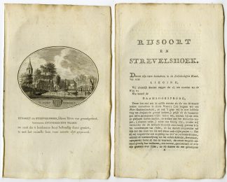 Antique Print-RIJSOORD-PANORAMIC VIEW-TEXT-Brouwer-Ollefen & Bakker-1793