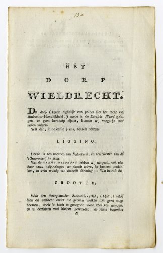 Antique Print-WIELDRECHT-DESCRIPTION-TEXT-Brouwer-Ollefen & Bakker-1793