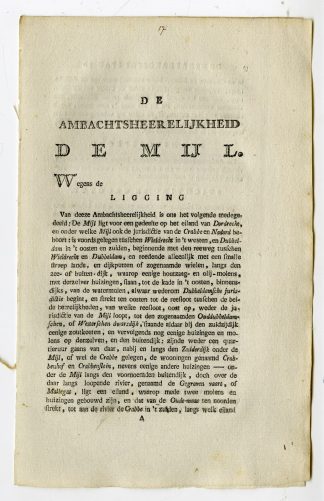 Antique Print-AMBACHTSHEERLIJKHEID DE MIJL-TEXT-Brouwer-Ollefen & Bakker-1793