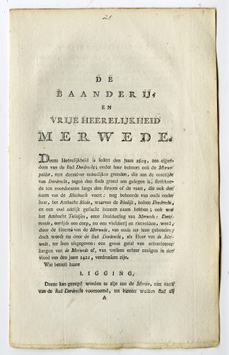 Antique Print-BAANDERIJ-MERWEDE-TEXT-Brouwer-Ollefen & Bakker-1793