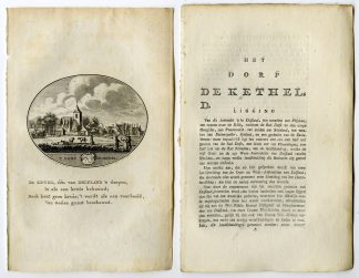 Antique Print-KETHEL-DELFLAND-PANORAMIC VIEW-TEXT-Brouwer-Ollefen & Bakker-1793
