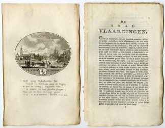Antique Print-VLAARDINGEN-PANORAMIC VIEW-TEXT-Brouwer-Ollefen & Bakker-1793