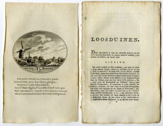 Antique Print-LOOSDUINEN-DEN HAAG-VIEW-TEXT-Brouwer-Ollefen & Bakker-1793