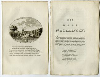 Antique Print-WATERINGEN-PANORAMIC VIEW-TEXT-Brouwer-Ollefen & Bakker-1793