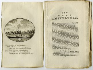 Antique Print-AMSTELVEEN-PANORAMIC VIEW-TEXT-Brouwer-Ollefen & Bakker-1793