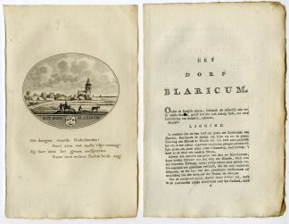 Antique Print-BLARICUM-PANORAMIC VIEW-TEXT-Brouwer-Ollefen & Bakker-1793