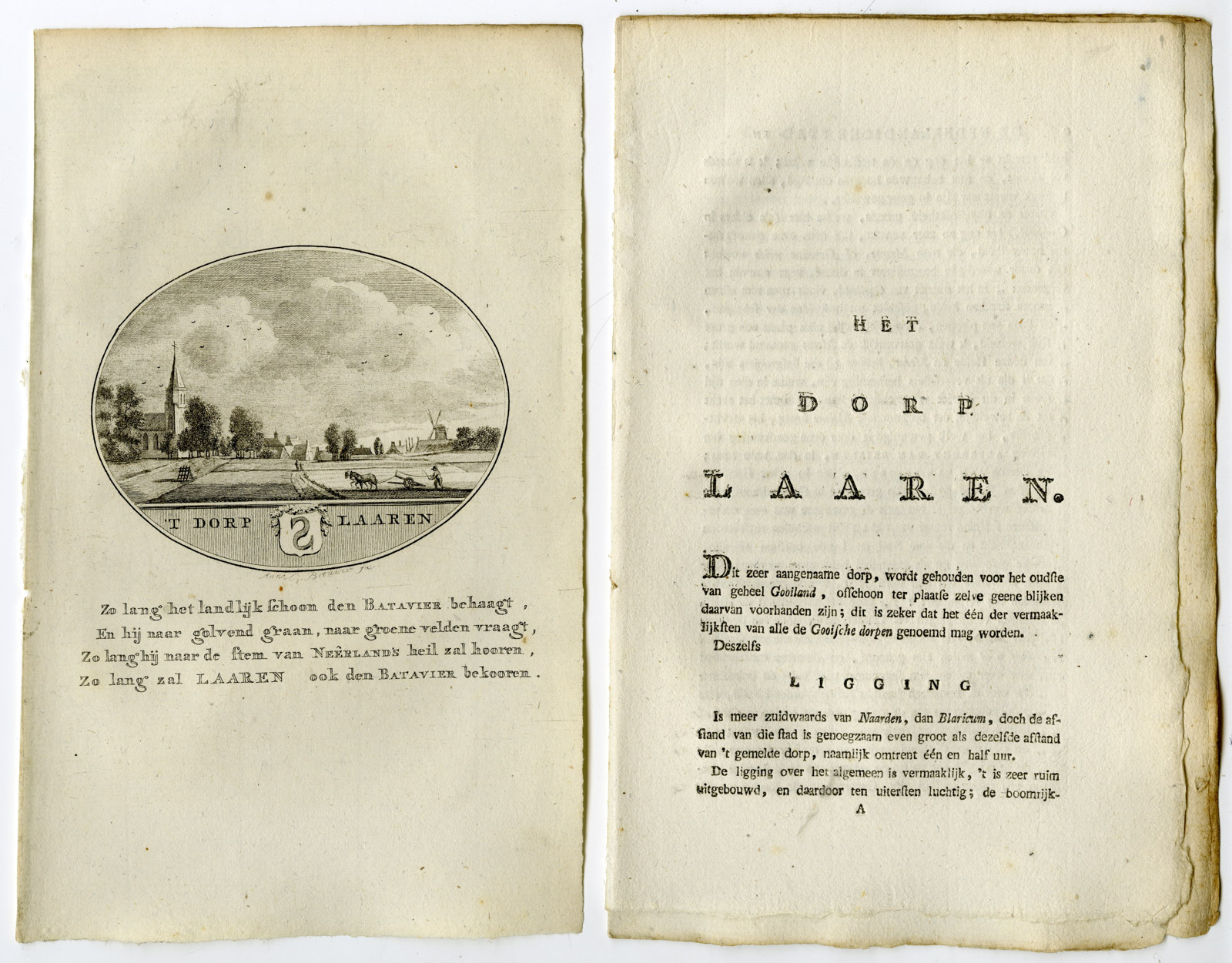 Pco 28864 1 416x325 Antique Print-LAREN-PANORAMIC VIEW-TEXT-Brouwer-Ollefen & Bakker-1793