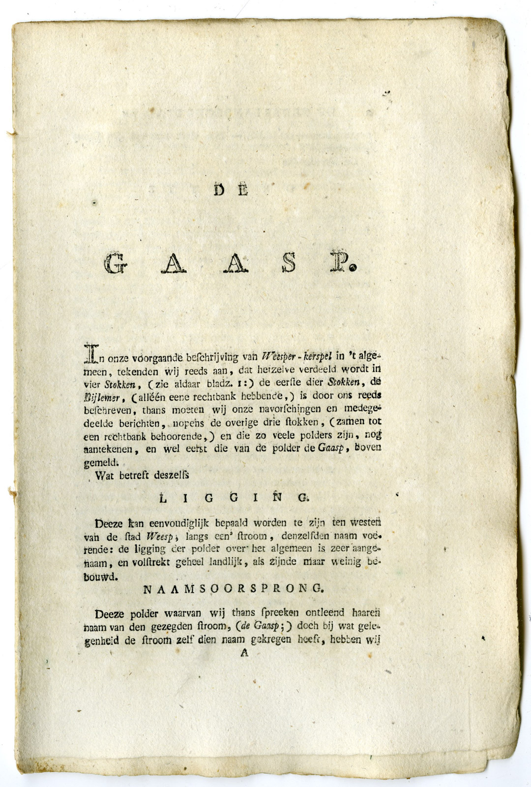 , Antique Print-DE GAASP-DESCRIPTION-Brouwer-Ollefen & Bakker-1793, Pictura Antique Prints