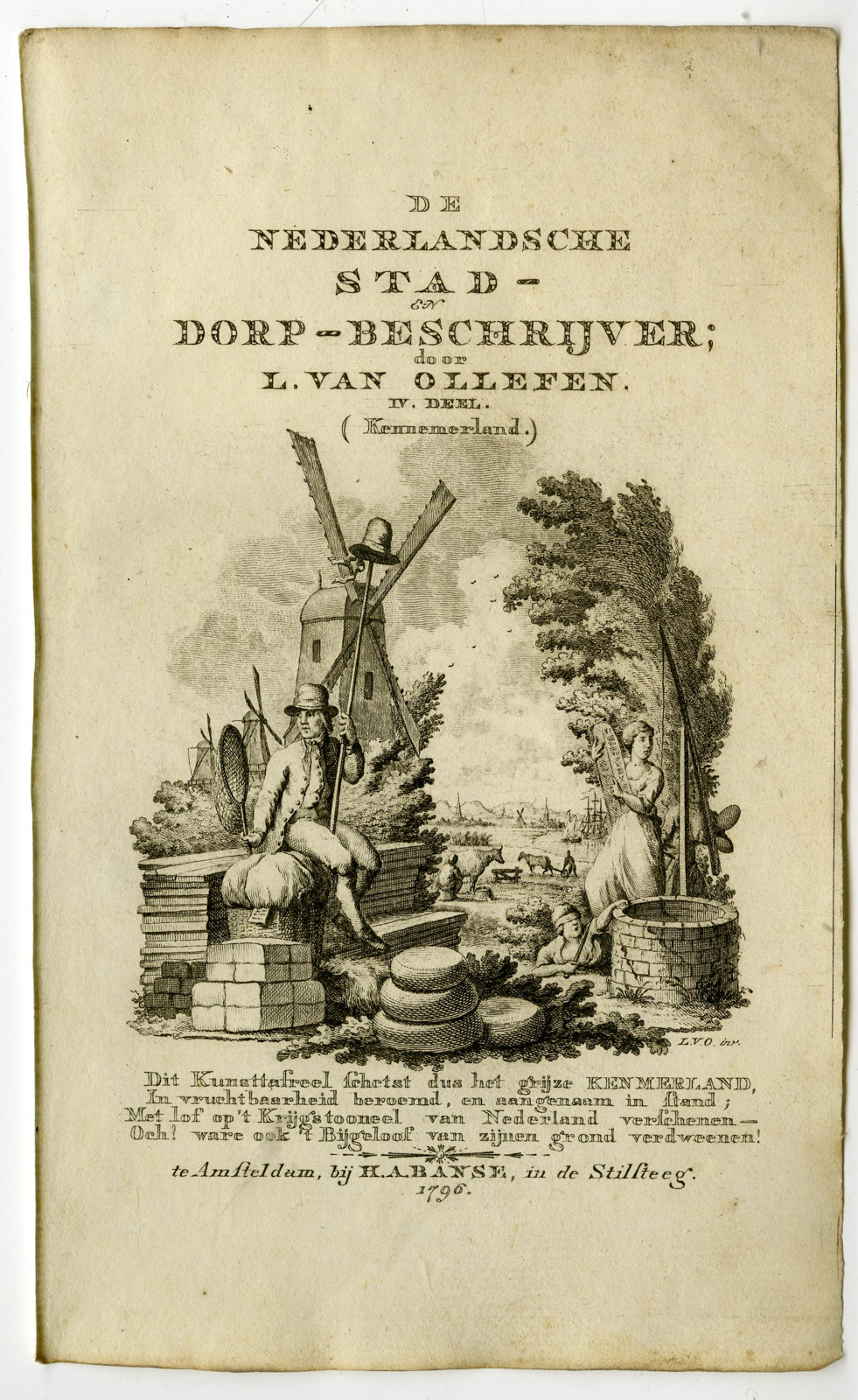 , 8-Antique Prints-TITLE PAGES-ALLEGORIE-RIVER GOD-MUSE-Ollefen & Bakker-1793, Pictura Antique Prints