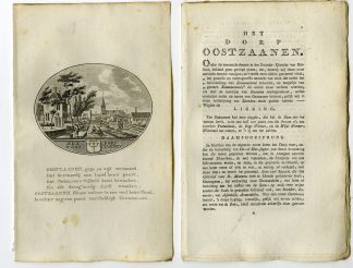 Antique Print-OOSTZAAN-PANORAMIC VIEW-TEXT-Brouwer-Ollefen & Bakker-1793