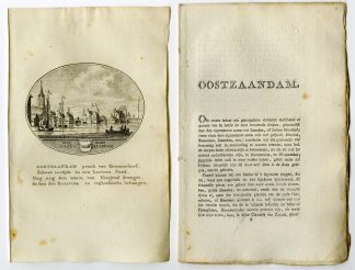 Antique Print-OOST ZAANDAM-PANORAMIC VIEW-TEXT-Brouwer-Ollefen & Bakker-1793