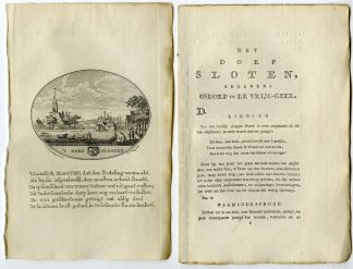 Antique Print-SLOTEN-PANORAMIC VIEW-TEXT-Brouwer-Ollefen & Bakker-1793