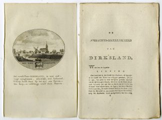 Antique Print-DIRKSLAND-PANORAMIC VIEW-TEXT-Brouwer-Ollefen & Bakker-1793