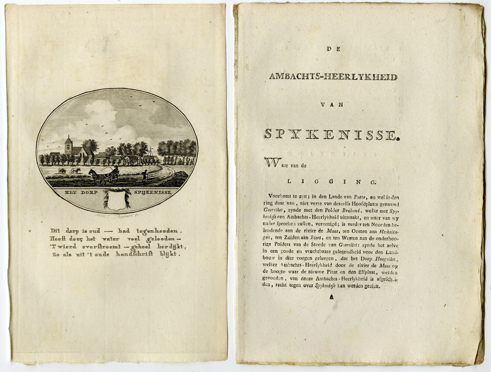 Pco 28950 1 416x316 Antique Print-SPIJKENISSE-PANORAMIC VIEW-TEXT-Brouwer-Ollefen & Bakker-1793