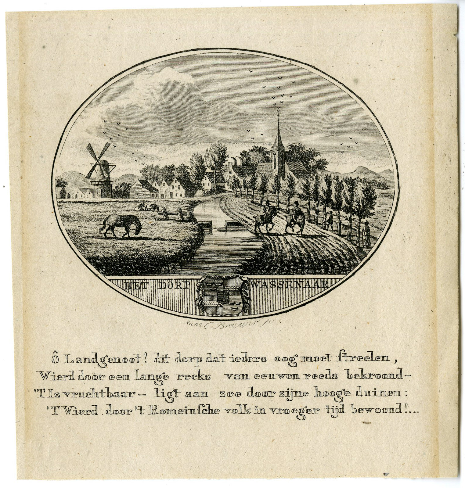 Pco 6290 416x437 Antique Print-WASSENAAR-PANORAMIC VIEW-Brouwer-Ollefen & Bakker-1793