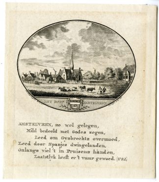 Antique Print-AMSTELVEEN-PANORAMIC VIEW-Brouwer-Ollefen & Bakker-1793