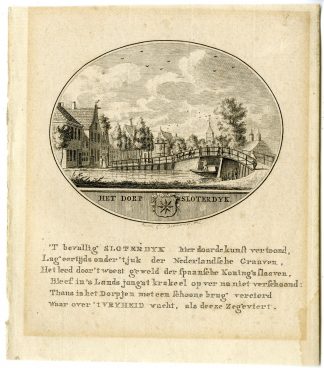 Antique Print-SLOTERDIJK-PANORAMIC VIEW-Brouwer-Ollefen & Bakker-1793