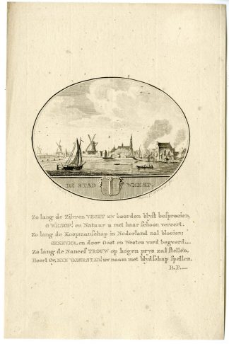 2-Antique Prints-WEESP-PANORAMIC VIEWS-Brouwer-Ollefen & Bakker-1793