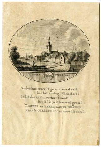 Antique Print-OVERSCHIE-PANORAMIC VIEW-Brouwer-Ollefen & Bakker-1793