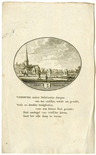 Antique Print-VOORBURG-PANORAMIC VIEW-Brouwer-Ollefen & Bakker-1793