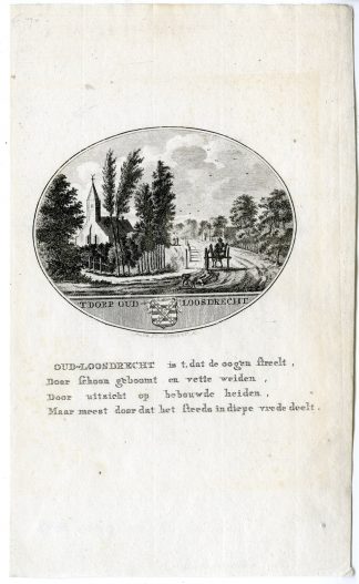 Antique Print-OUD LOOSDRECHT-PANORAMIC VIEW-Brouwer-Ollefen & Bakker-1793