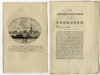 Antique Print-VOORHOUT-PANORAMIC VIEW-TEXT-Brouwer-Ollefen & Bakker-1793