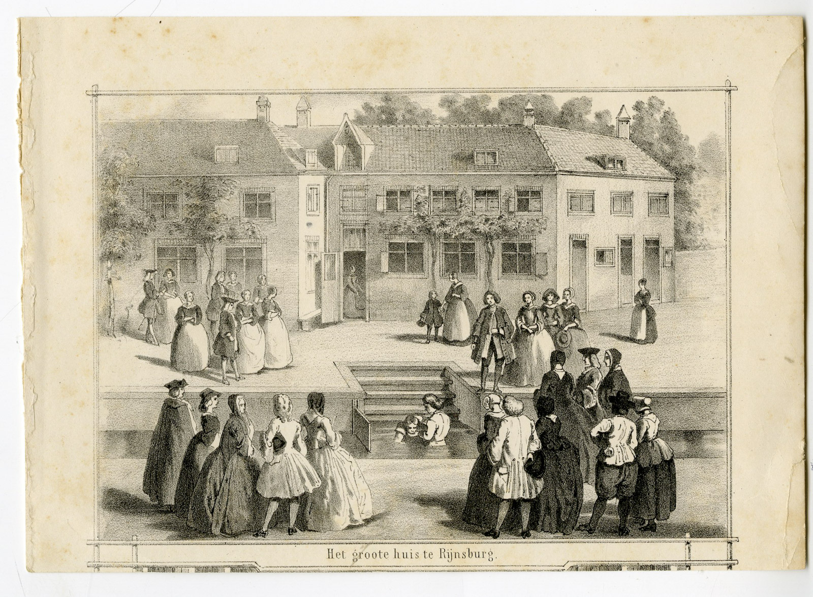 , Antique Print-BARUCH SPINOZA-HOUSE-RIJNSBURG-Tresling-c. 1870, Pictura Antique Prints