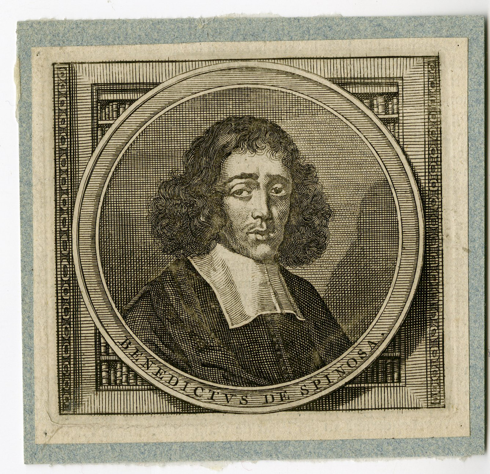 , Antique Print-BARUCH SPINOZA-PHILOSOPHER-PORTRAIT-Anonymous-c. 1700, Pictura Antique Prints