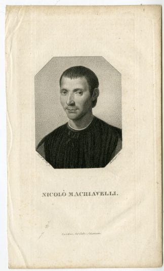Antique Print-NICCOLO MACHIAVELLI-PORTRAIT-Bollinger-di Tito-c. 1820