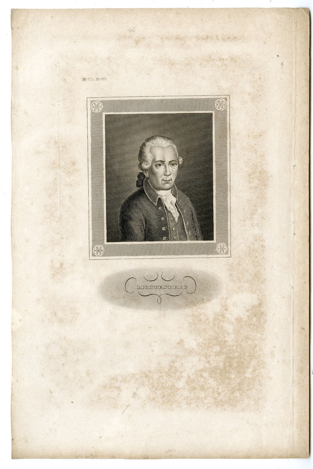 , Antique Print-GEORG CHRISTOPH LICHTENBERG-PORTRAIT-Anonymous-c. 1840, Pictura Antique Prints