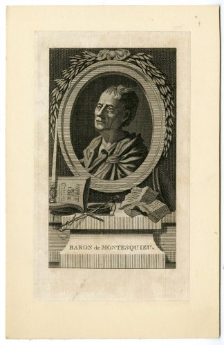 Antique Print-BARON DE MONTESQUIEU-PORTRAIT-Desenne-c. 1750