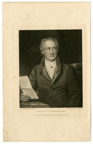 Antique Print-JOHANN WOLFGANG VON GOETHE-PORTRAIT-Bruckmann-Stieler-c. 1890