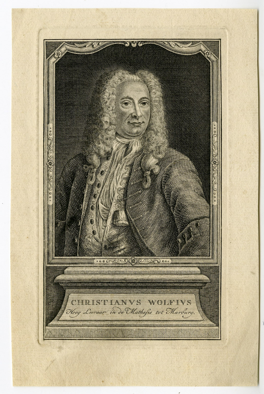 , Antique Print-CHRSITIAN WOLFF-WOLFIUS-PORTRAIT-Sysang-1737, Pictura Antique Prints