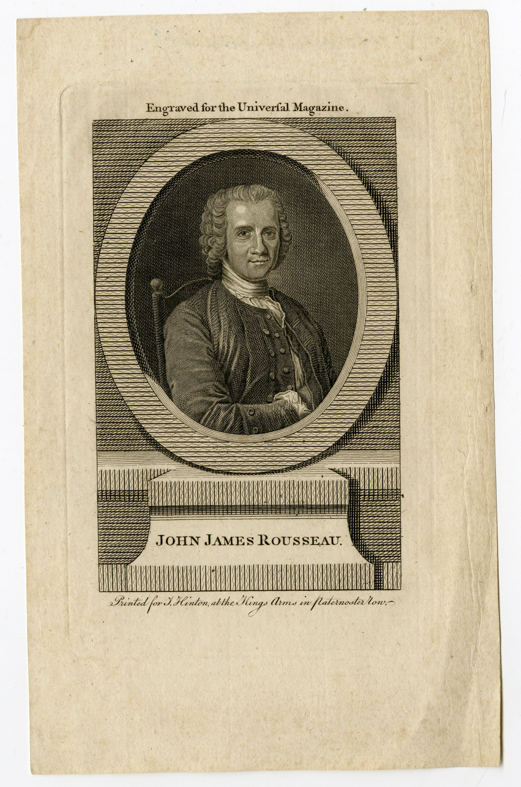 Antique Print-JEAN JACQUES ROUSSEAU-PORTRAIT-Anonymous-Marillier-c