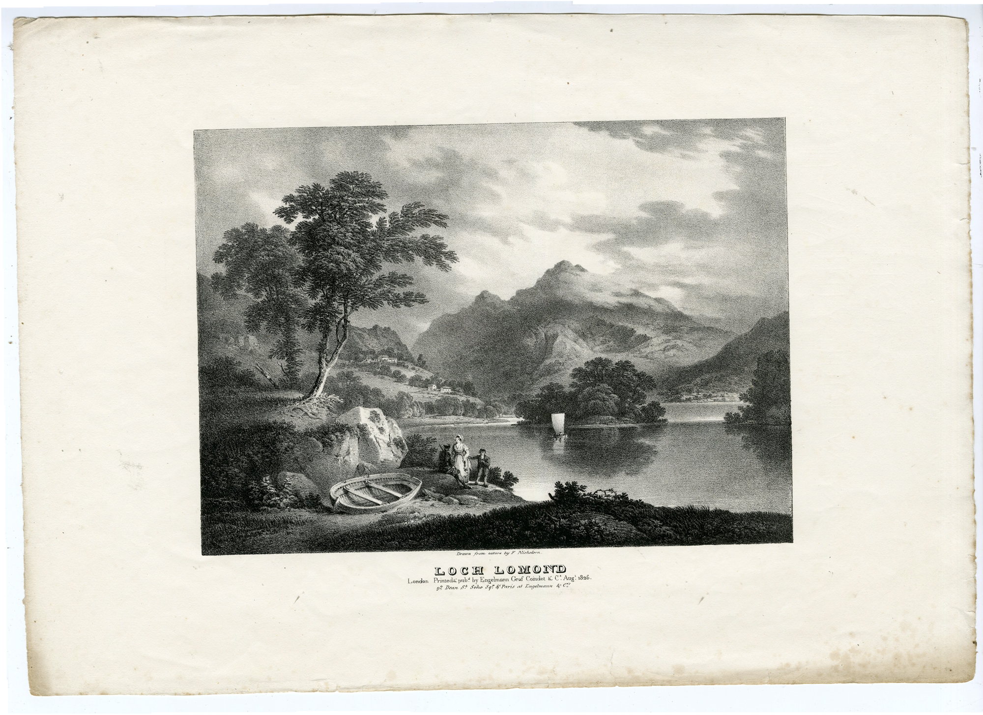 , Rare Set of 24 Antique Prints-VIEWS OF SCOTLAND-Francis Nicholson-Engelmann-1827, Pictura Antique Prints