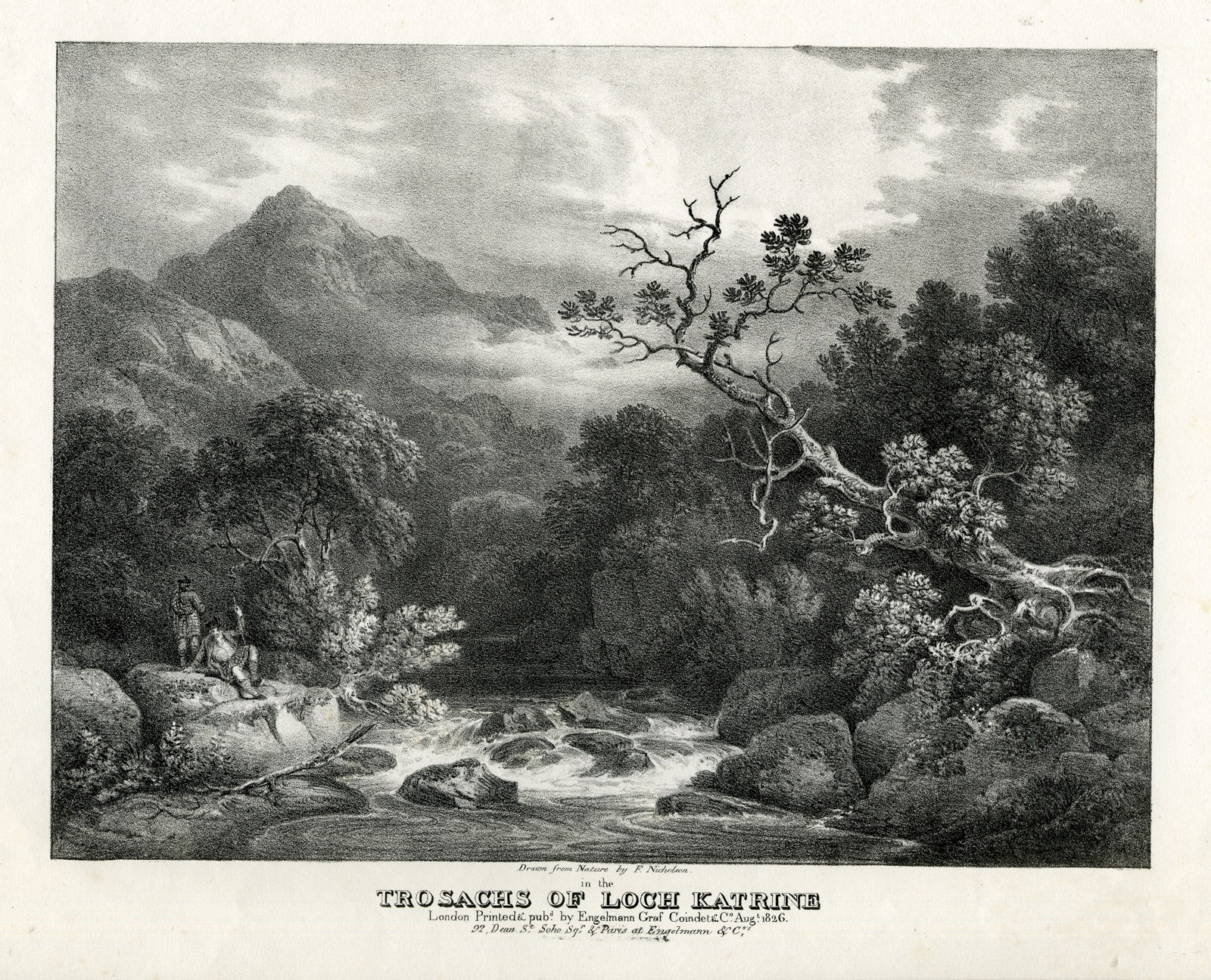 , Rare Set of 24 Antique Prints-VIEWS OF SCOTLAND-Francis Nicholson-Engelmann-1827, Pictura Antique Prints