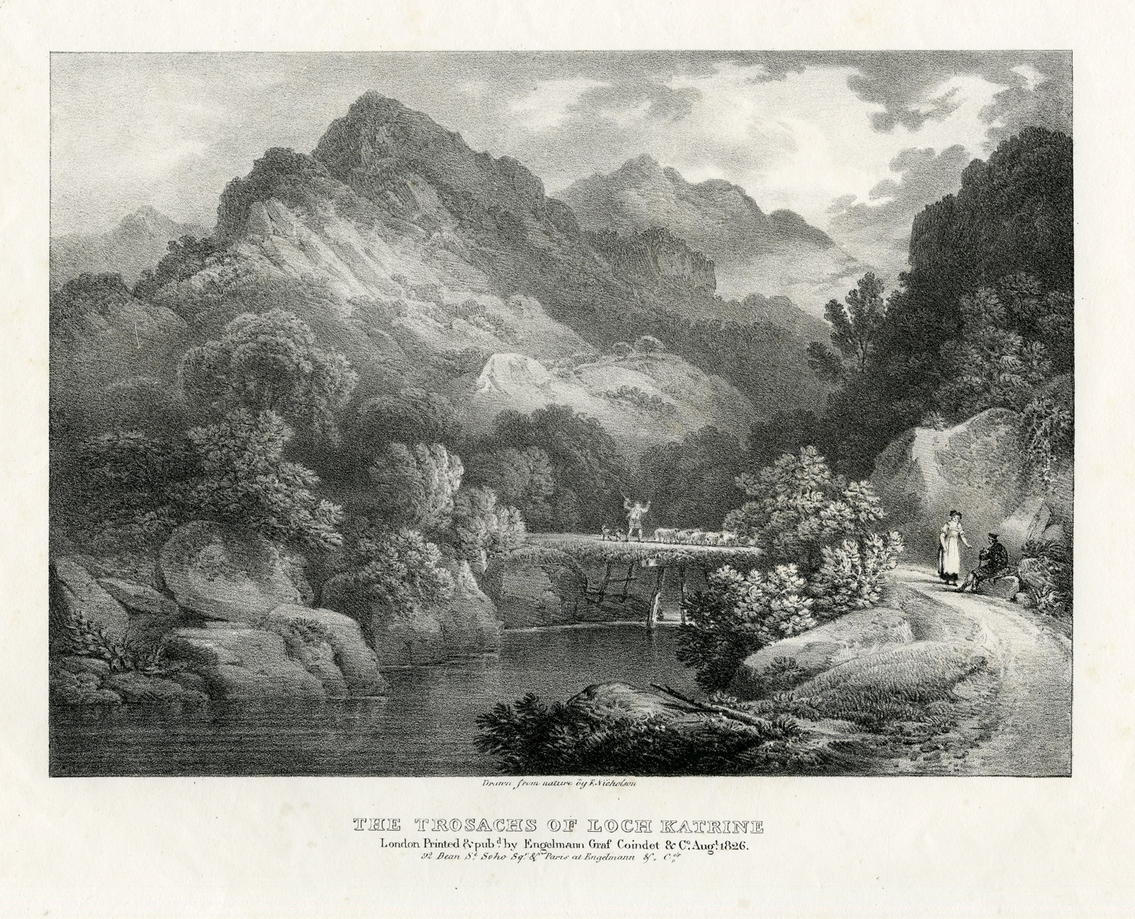 , Rare Set of 24 Antique Prints-VIEWS OF SCOTLAND-Francis Nicholson-Engelmann-1827, Pictura Antique Prints