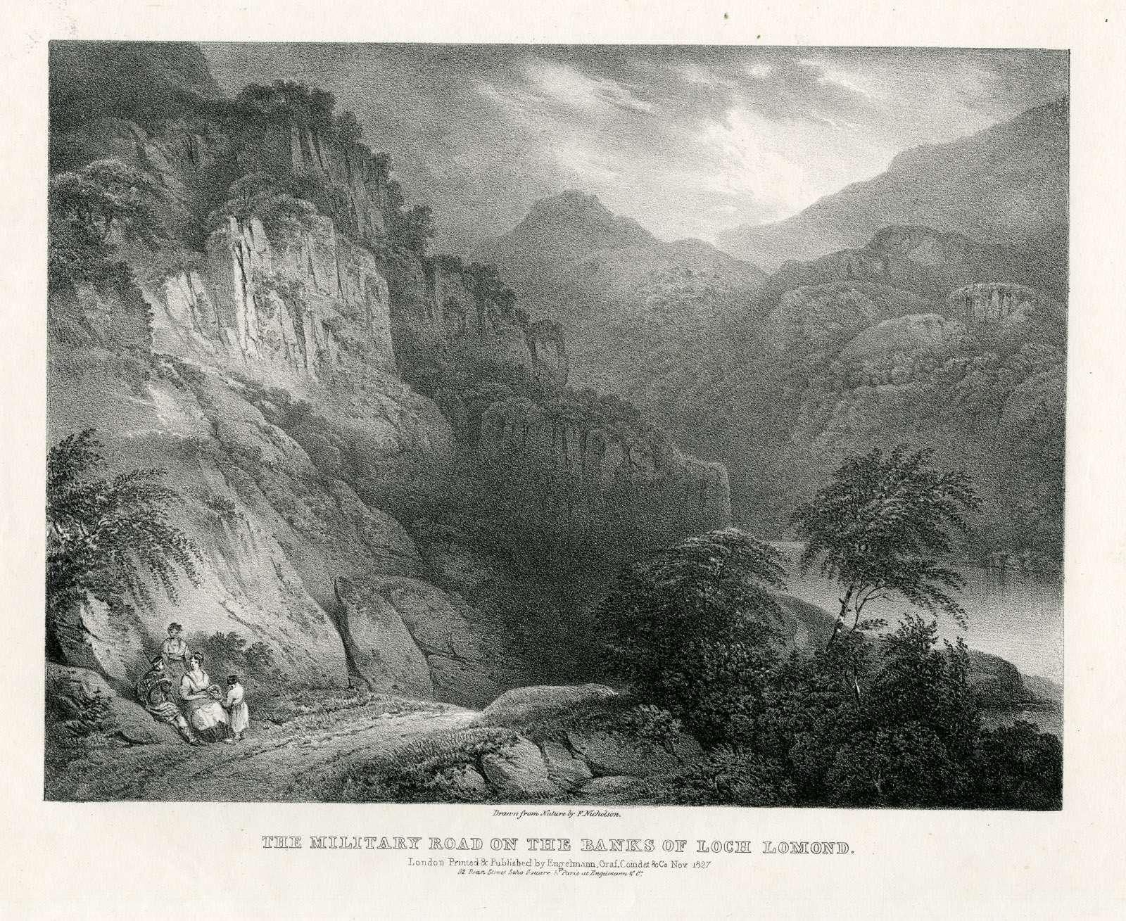 , Rare Set of 24 Antique Prints-VIEWS OF SCOTLAND-Francis Nicholson-Engelmann-1827, Pictura Antique Prints