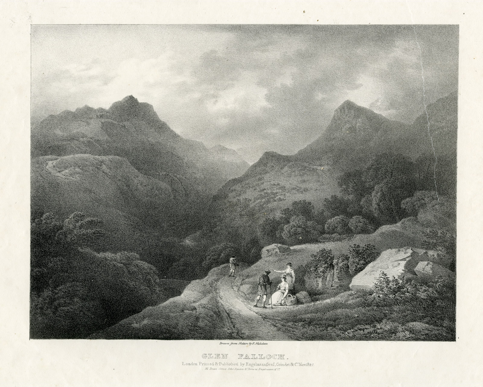 , Rare Set of 24 Antique Prints-VIEWS OF SCOTLAND-Francis Nicholson-Engelmann-1827, Pictura Antique Prints