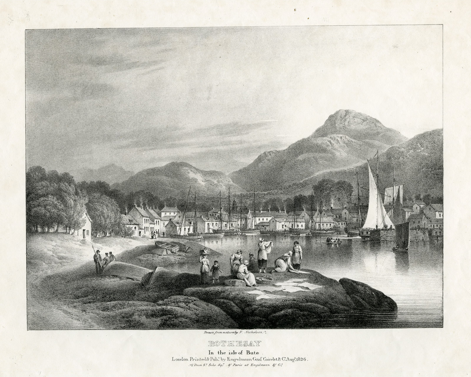 , Rare Set of 24 Antique Prints-VIEWS OF SCOTLAND-Francis Nicholson-Engelmann-1827, Pictura Antique Prints