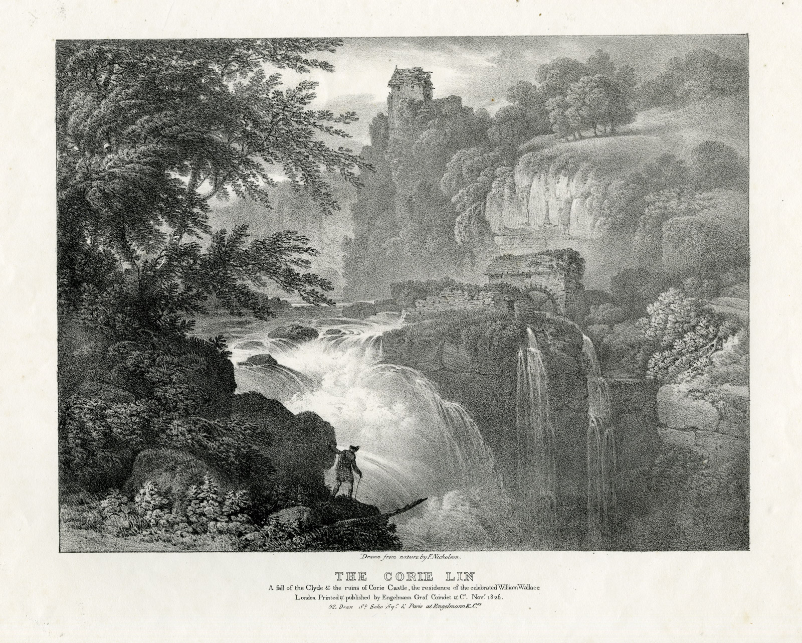 , Rare Set of 24 Antique Prints-VIEWS OF SCOTLAND-Francis Nicholson-Engelmann-1827, Pictura Antique Prints