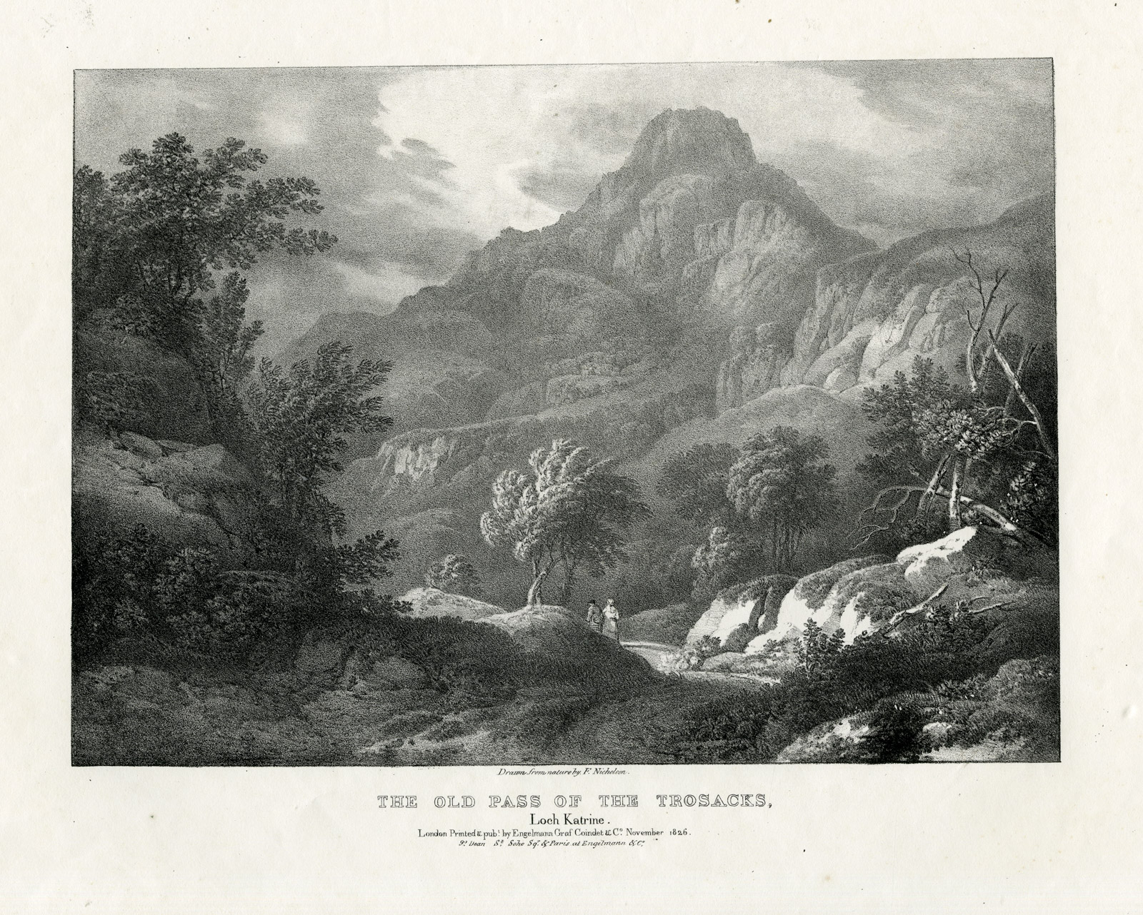 , Rare Set of 24 Antique Prints-VIEWS OF SCOTLAND-Francis Nicholson-Engelmann-1827, Pictura Antique Prints