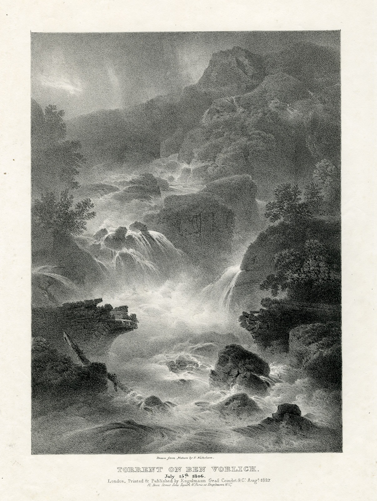 , Rare Set of 24 Antique Prints-VIEWS OF SCOTLAND-Francis Nicholson-Engelmann-1827, Pictura Antique Prints