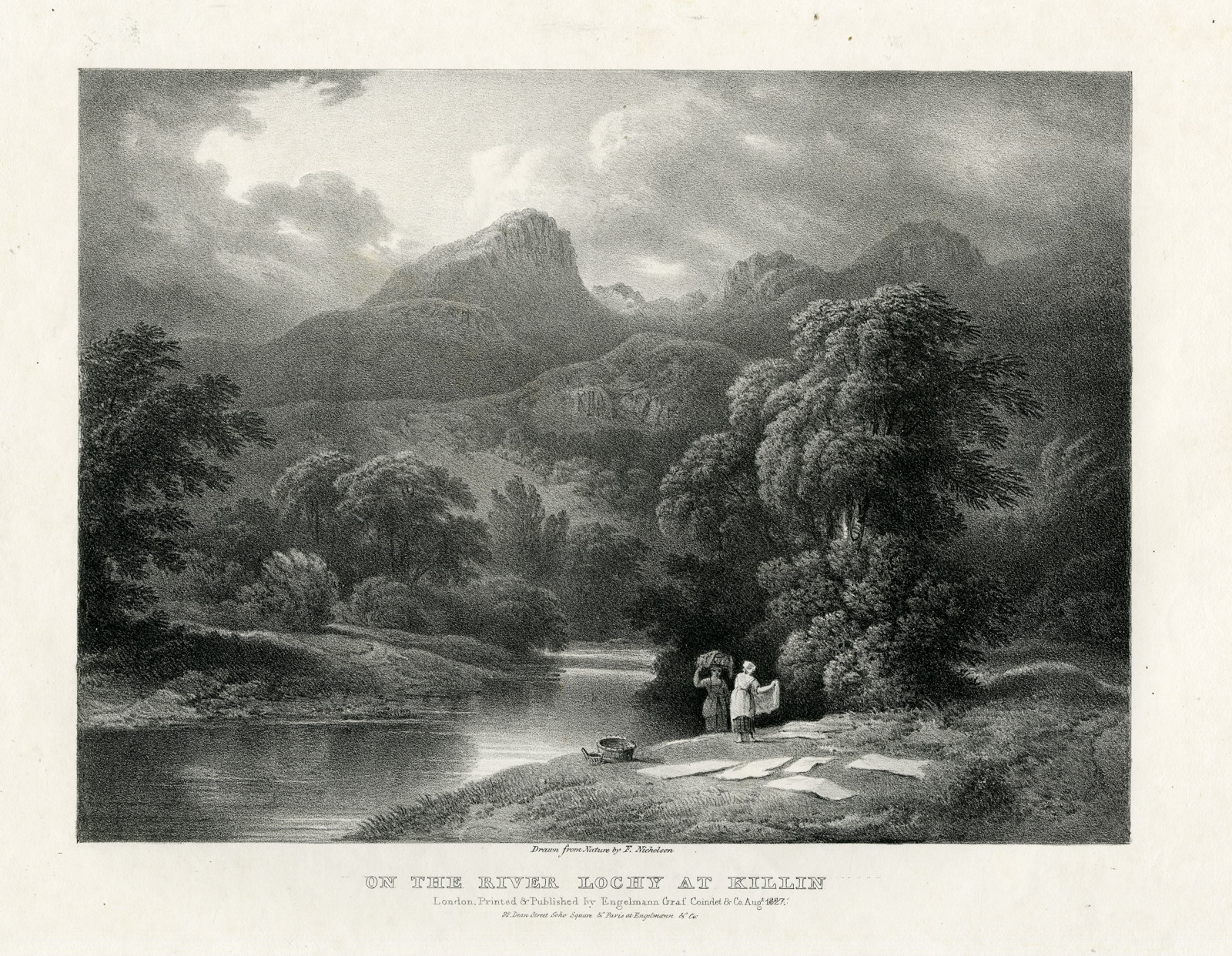 , Rare Set of 24 Antique Prints-VIEWS OF SCOTLAND-Francis Nicholson-Engelmann-1827, Pictura Antique Prints